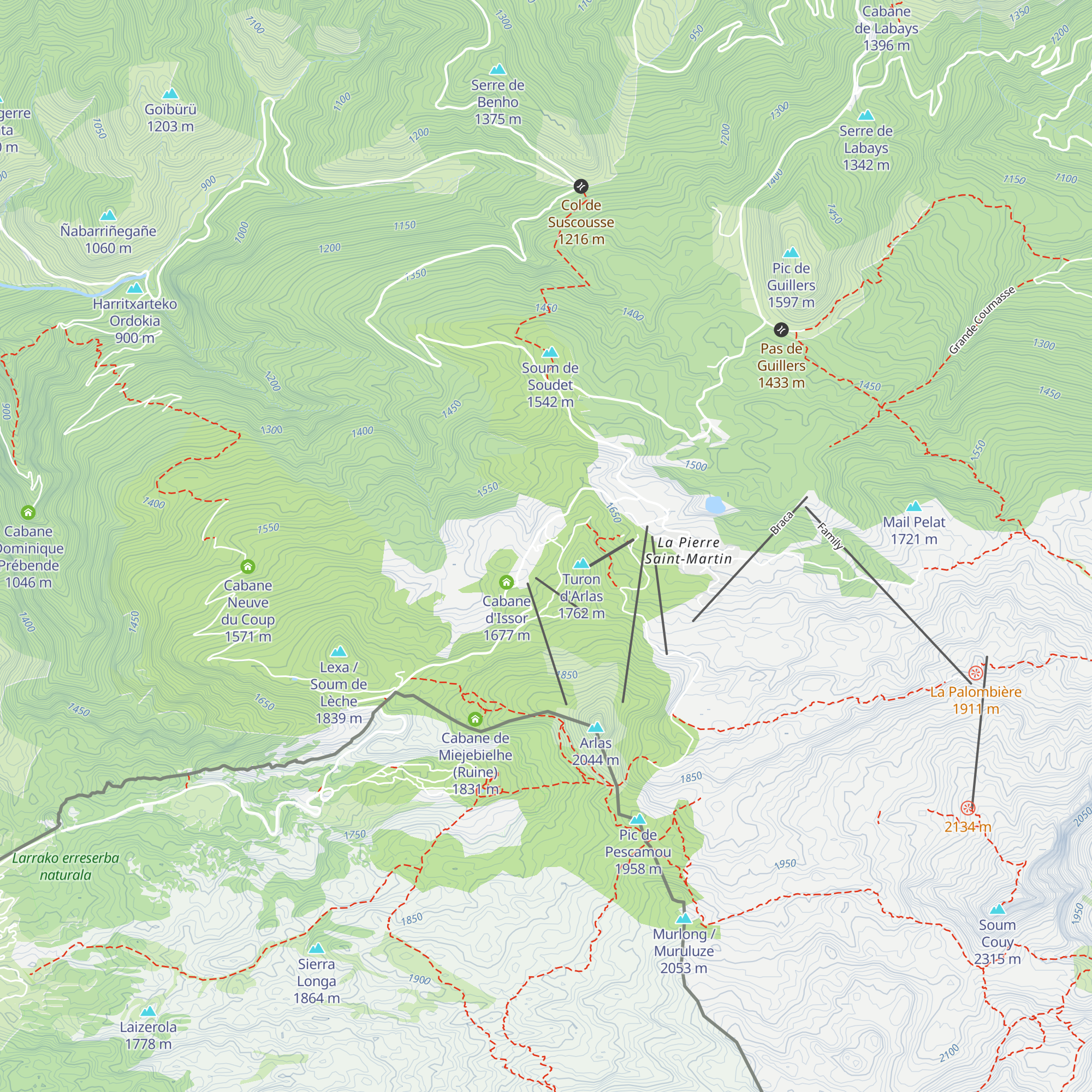 Cabane d'Ance map
