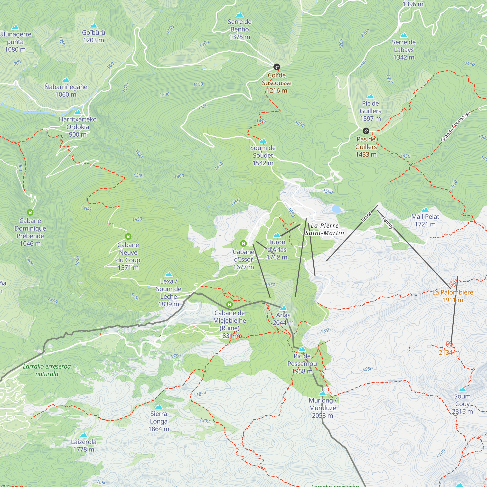 Cabane d'Issor map