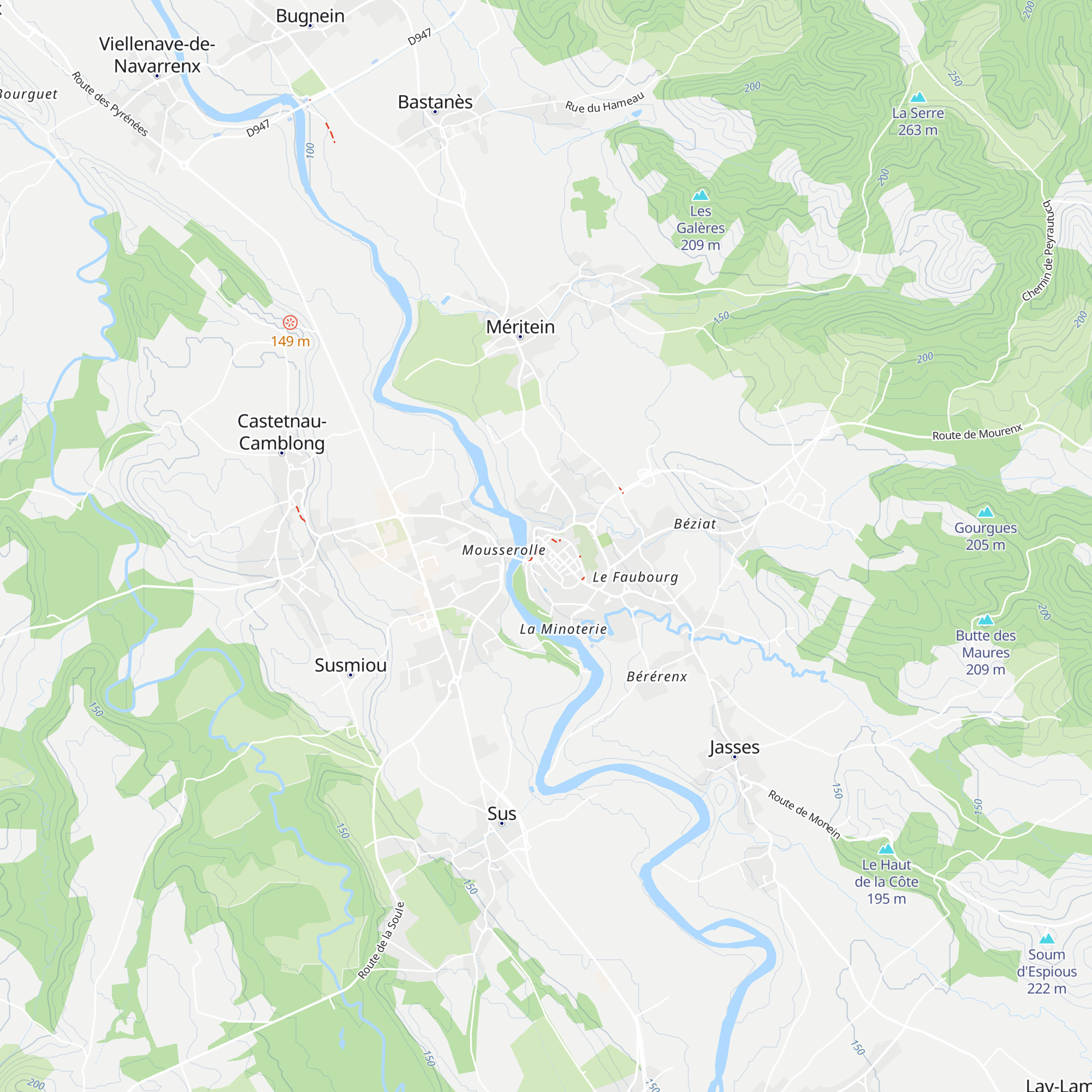 Office de Tourisme du Béarn des Gaves map