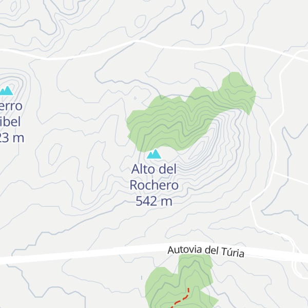 Map of Alto del Rochero