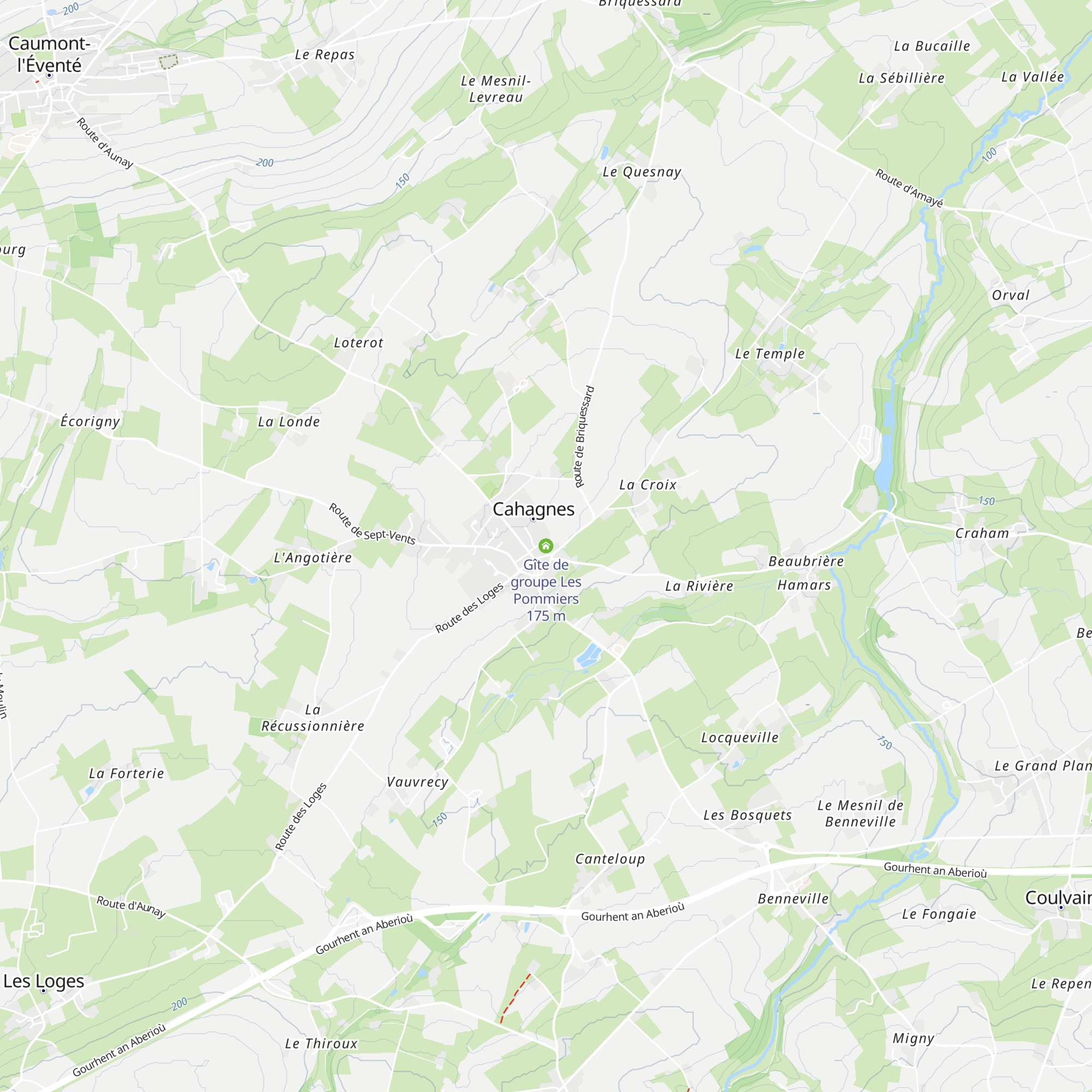 Gîte de groupe Les Pommiers map