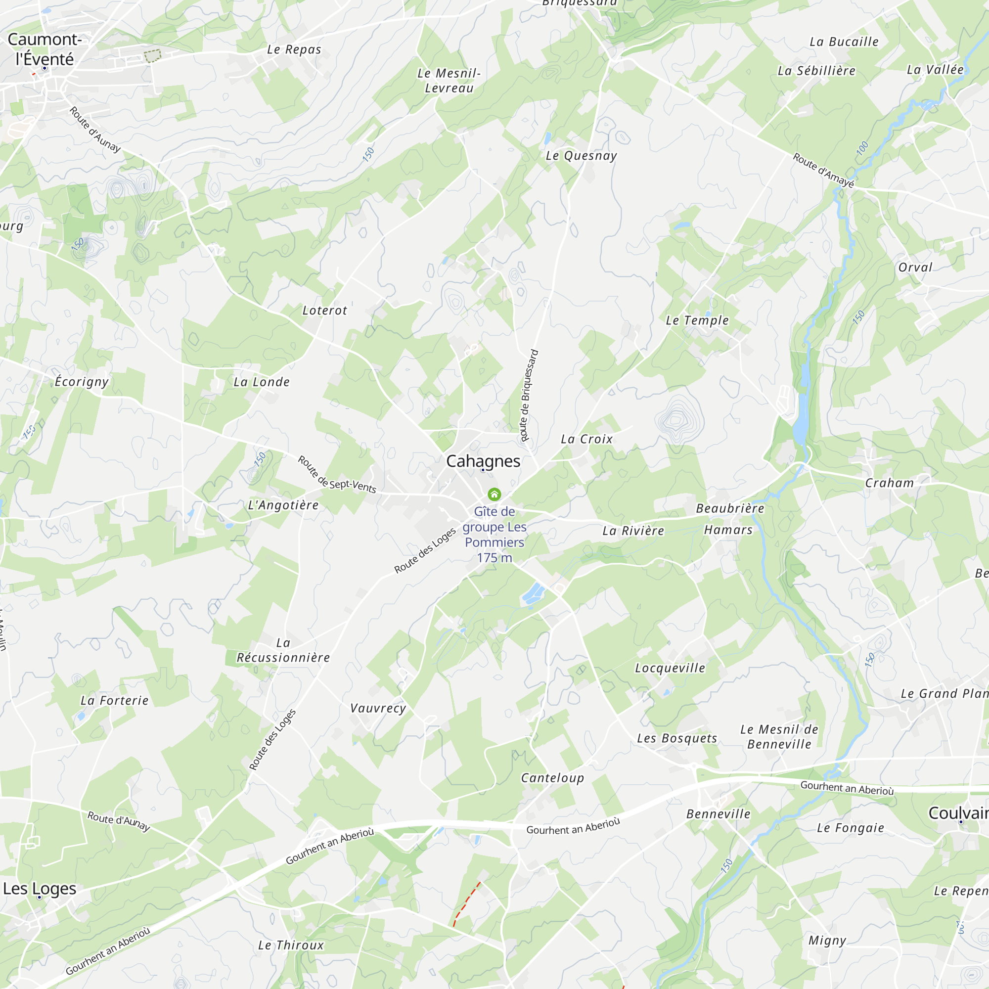 Gîte de groupe Les Pommiers map