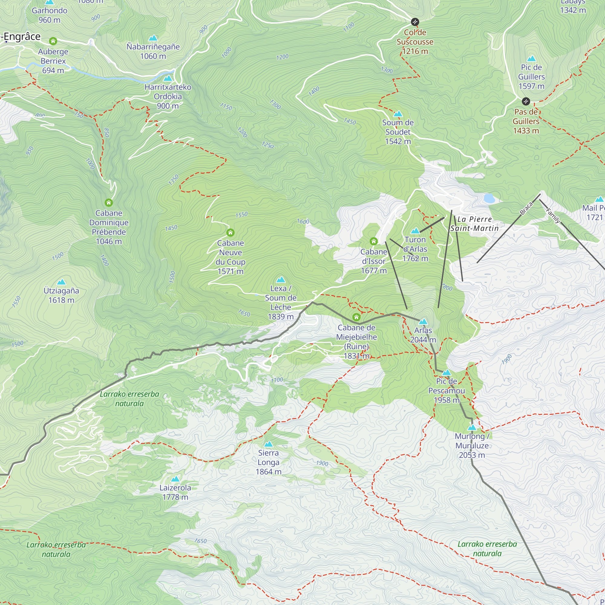 Cabane d'Escuret map
