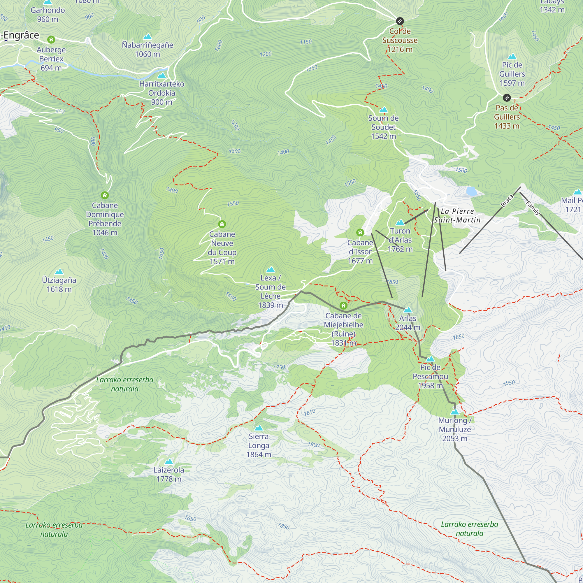 Cabane d'Escuret map
