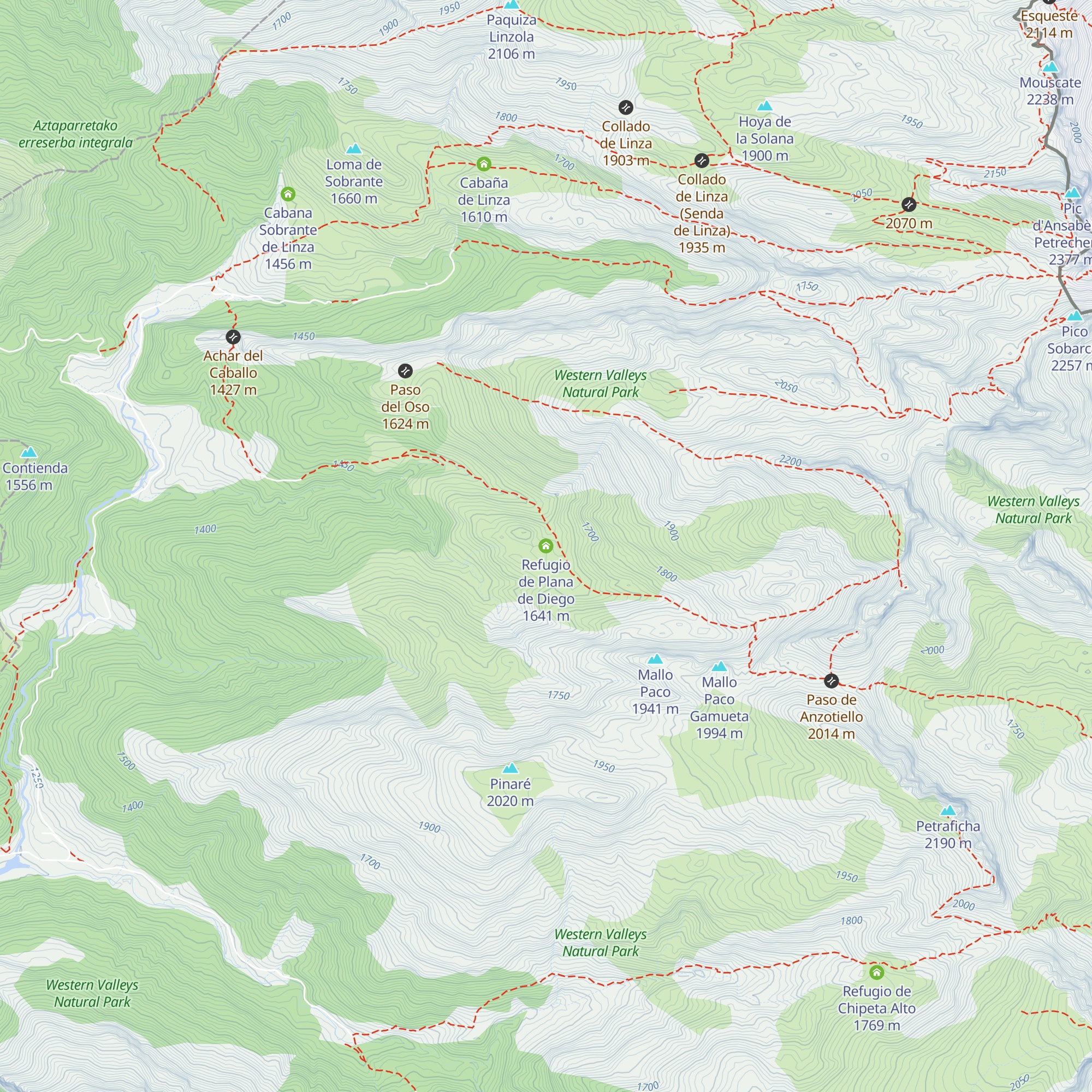 Refugio de Plana de Diego map