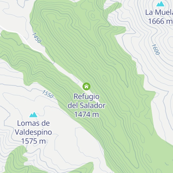 Map of Refugio del Salador