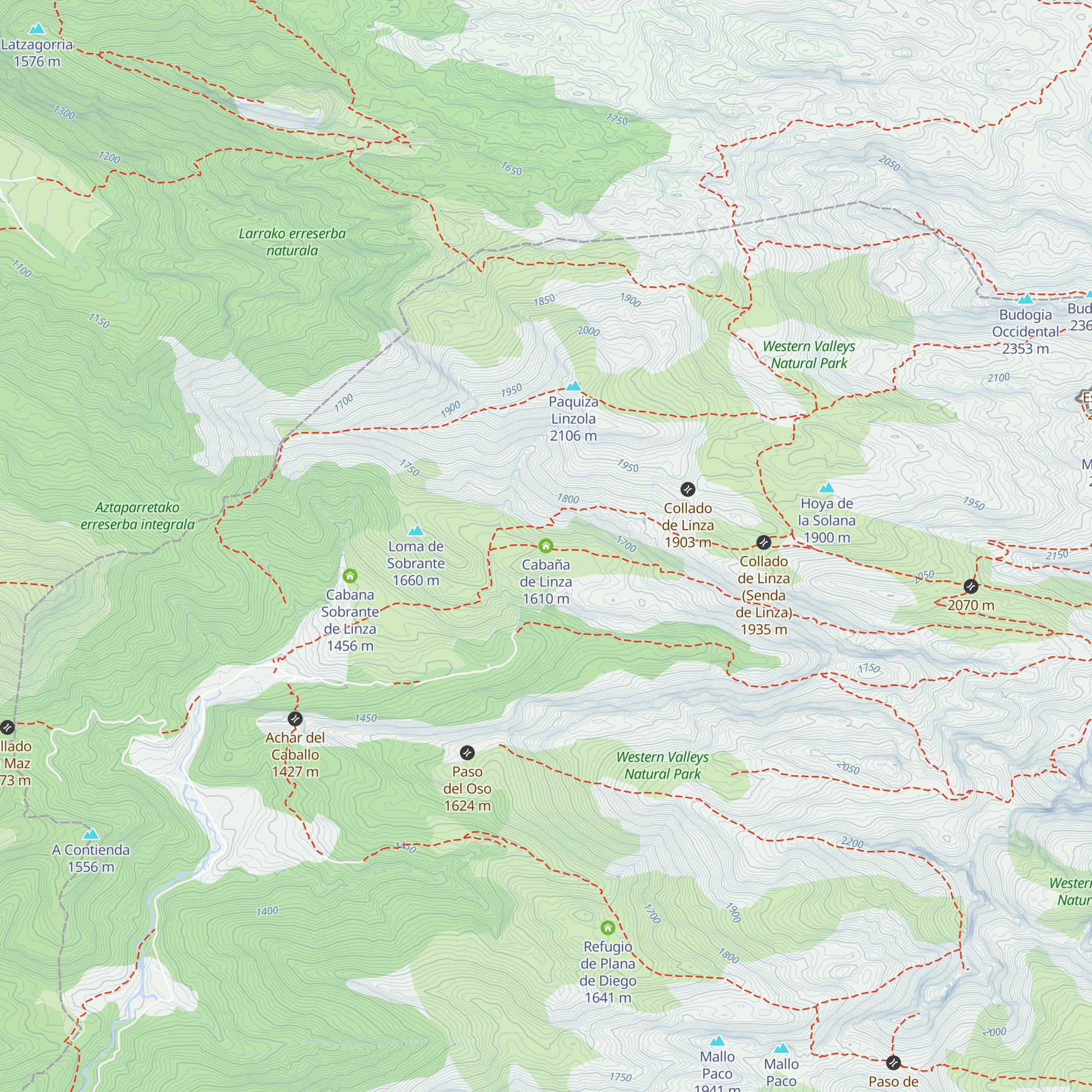 Cabaña de Linza map