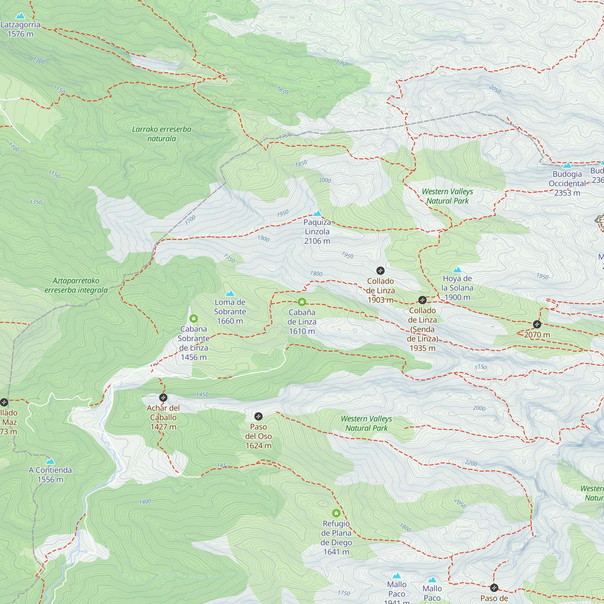 Cabaña de Linza map