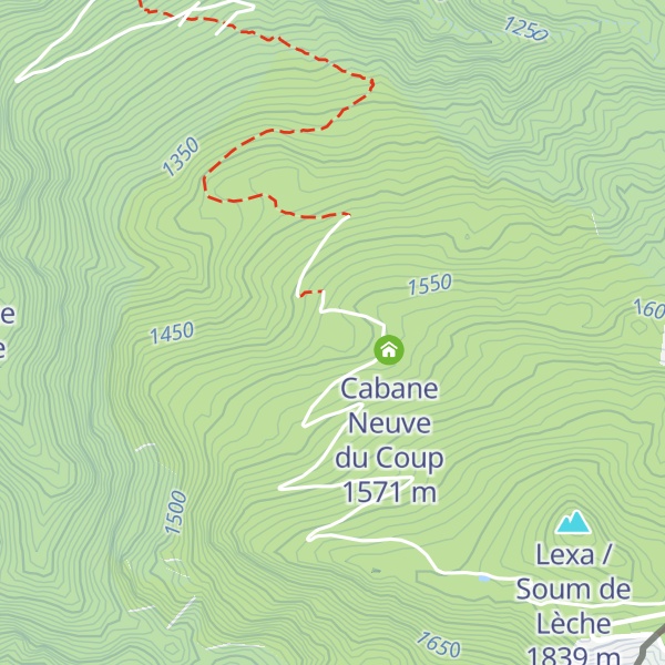 Map of Cabane Vieille du Coup