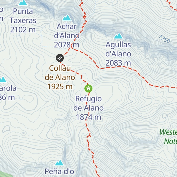 Map of Refugio de Alano