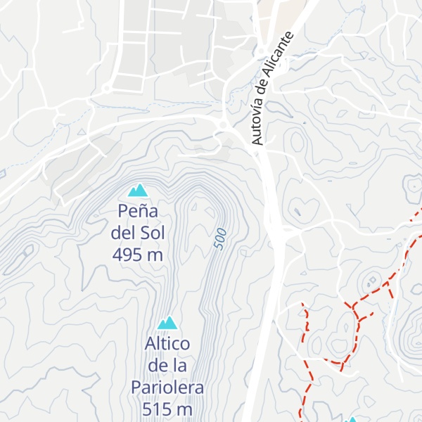 Map of Refugio Peña del Sol