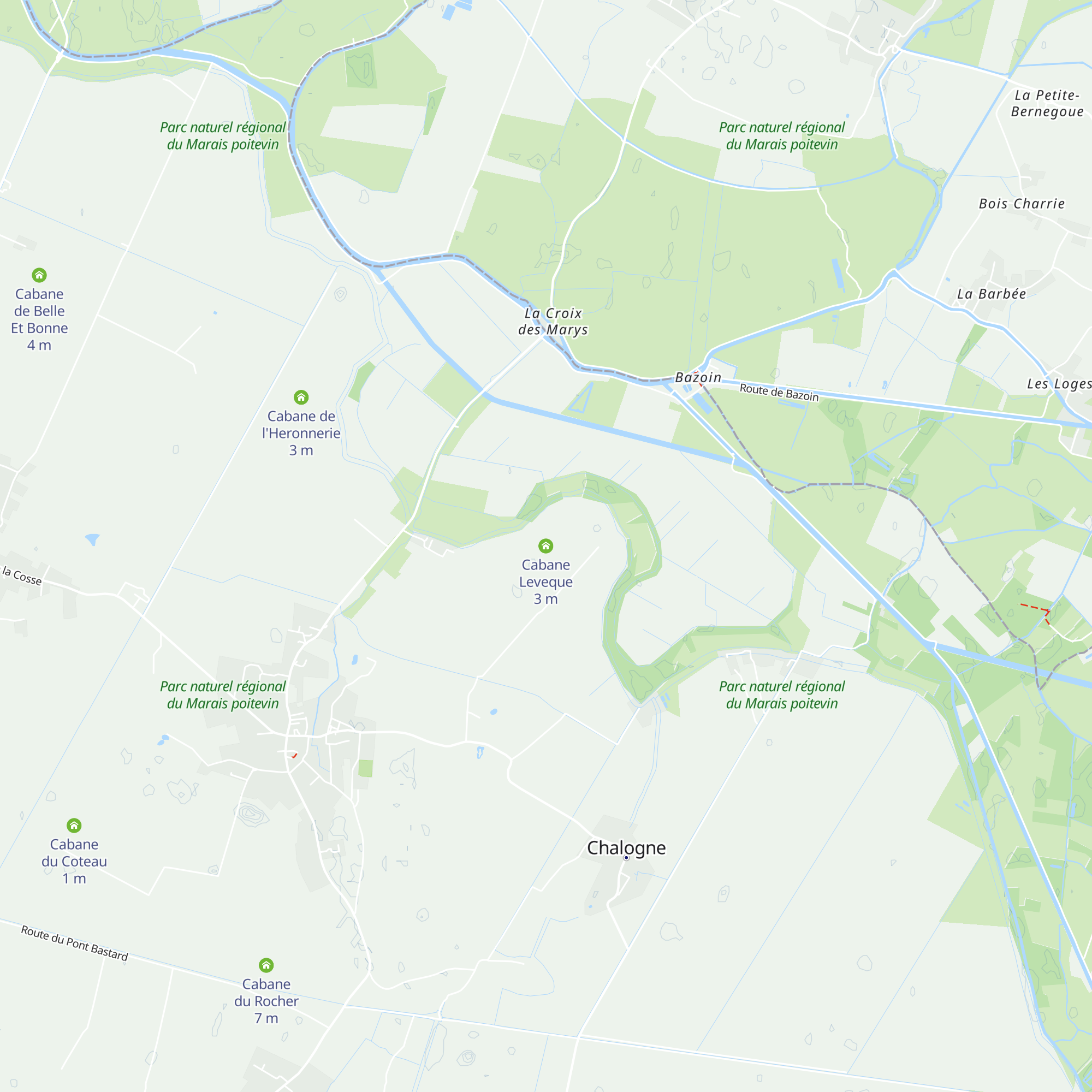 Cabane Leveque map