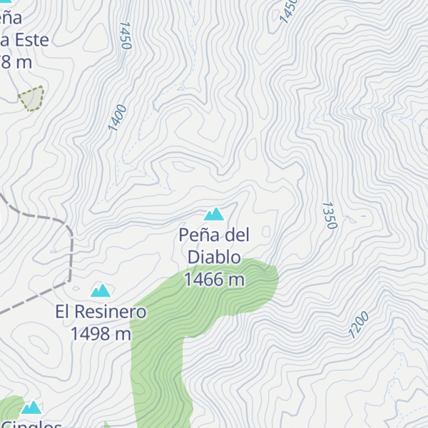 Map of Peña del Diablo