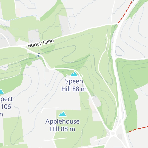 Map of Speen Hill
