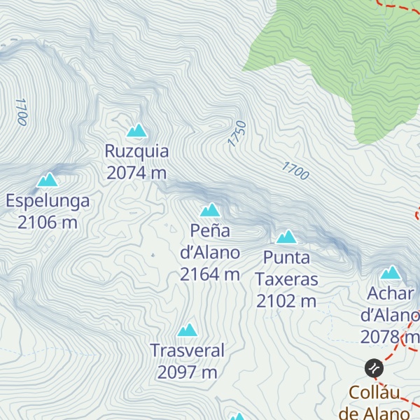 Map of Peña d’Alano