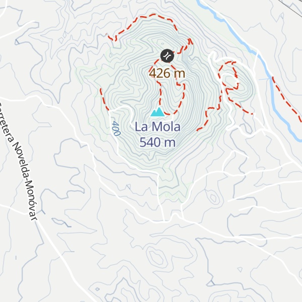 Map of Refugio Canteros