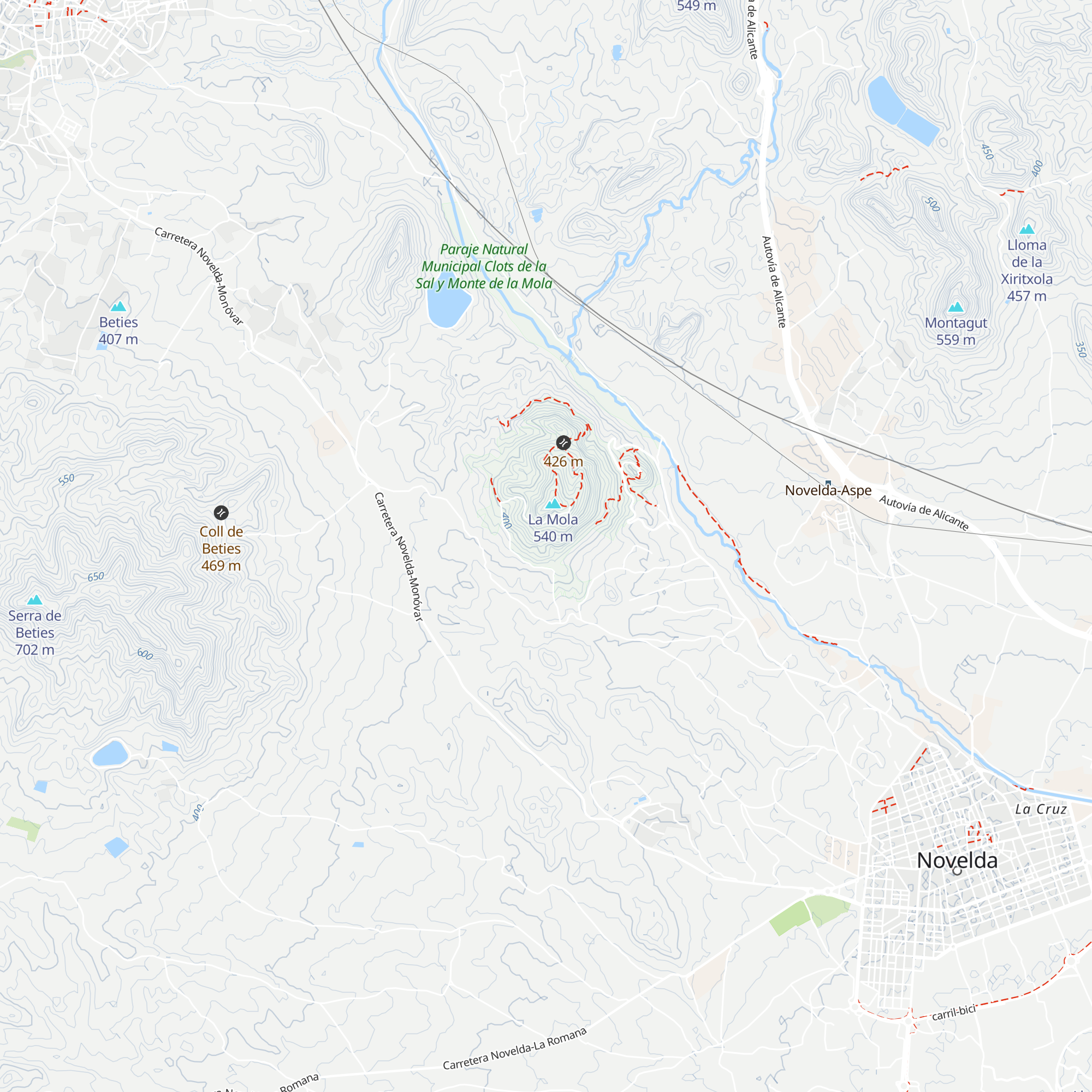 Refugio Canteros map