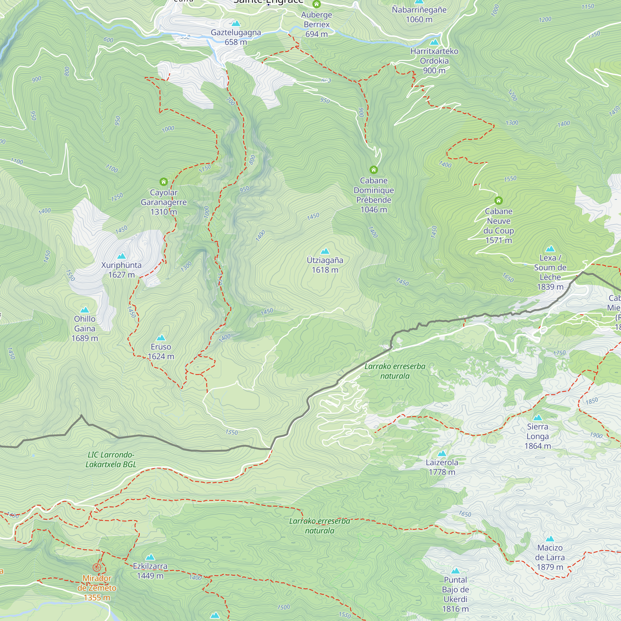 Cayolar d'Utzigagna map