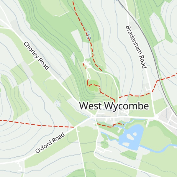 Map of West Wycombe Hill