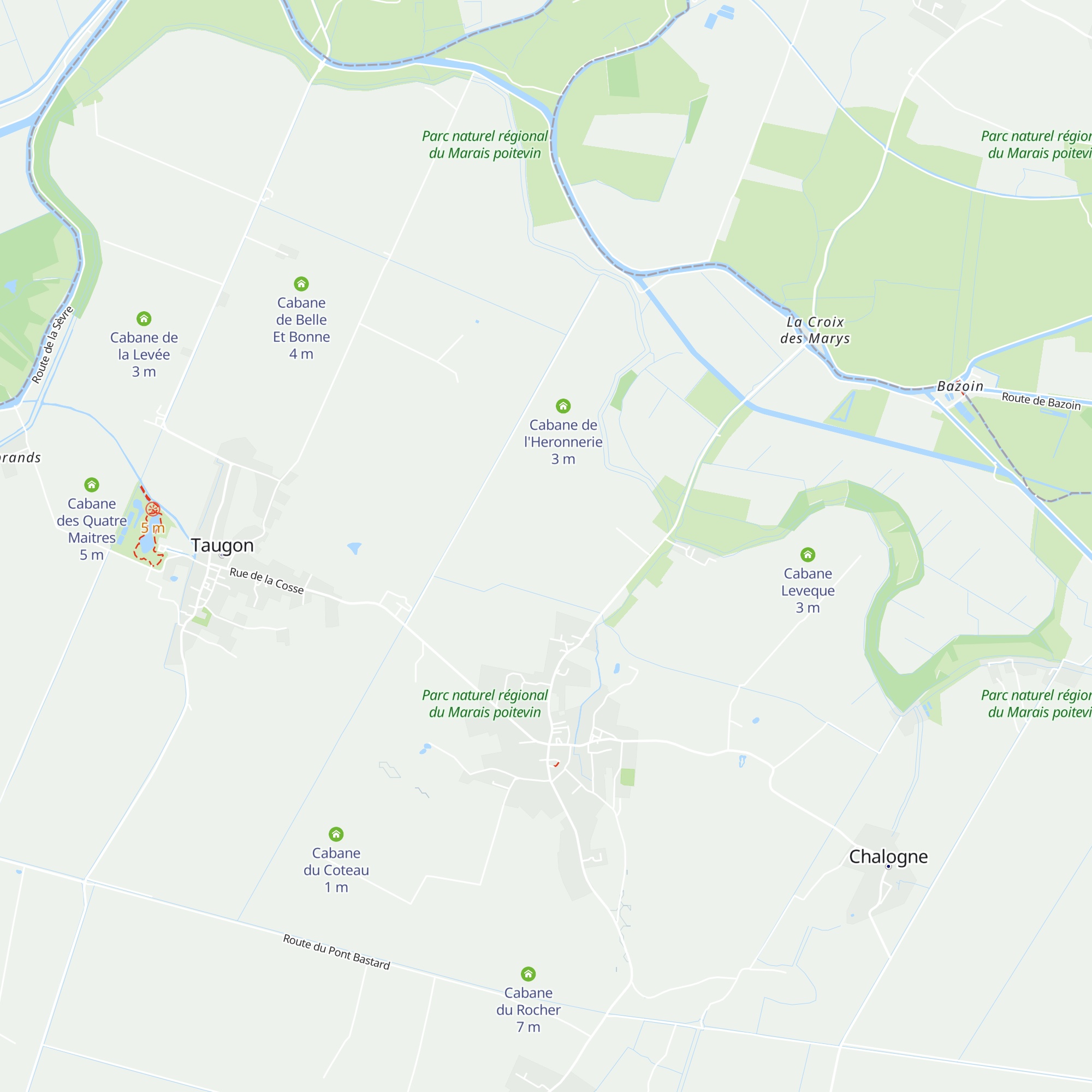 Cabane de la Rosée map