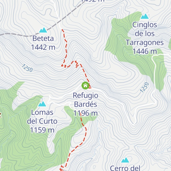 Map of Refugio Bardés