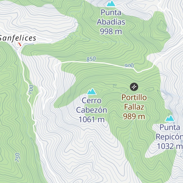Map of Cerro Cabezón