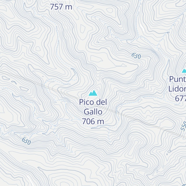 Map of Pico del Gallo