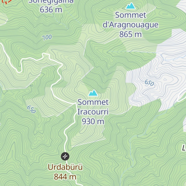 Map of Sommet Iracourri