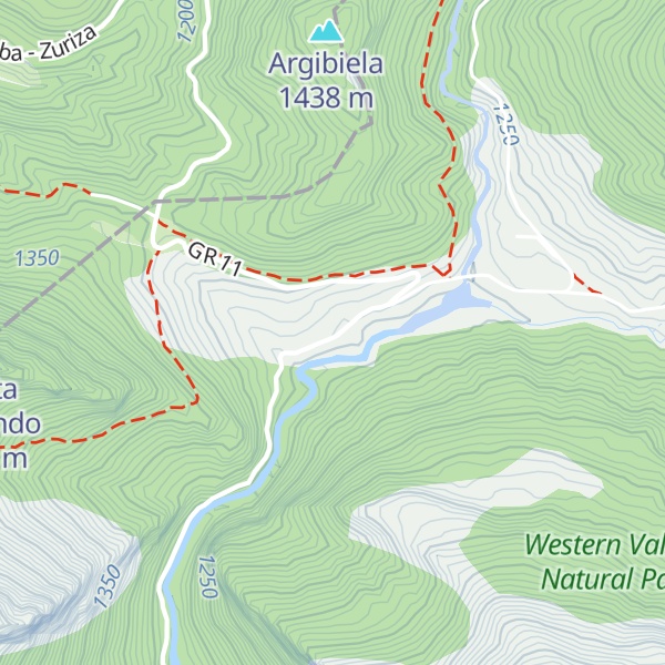 Map of Refugio forestal de Zuriza