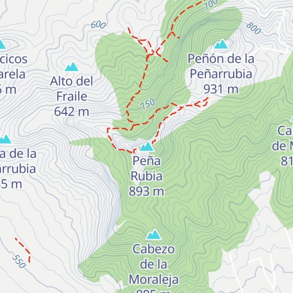 Map of Peña Rubia