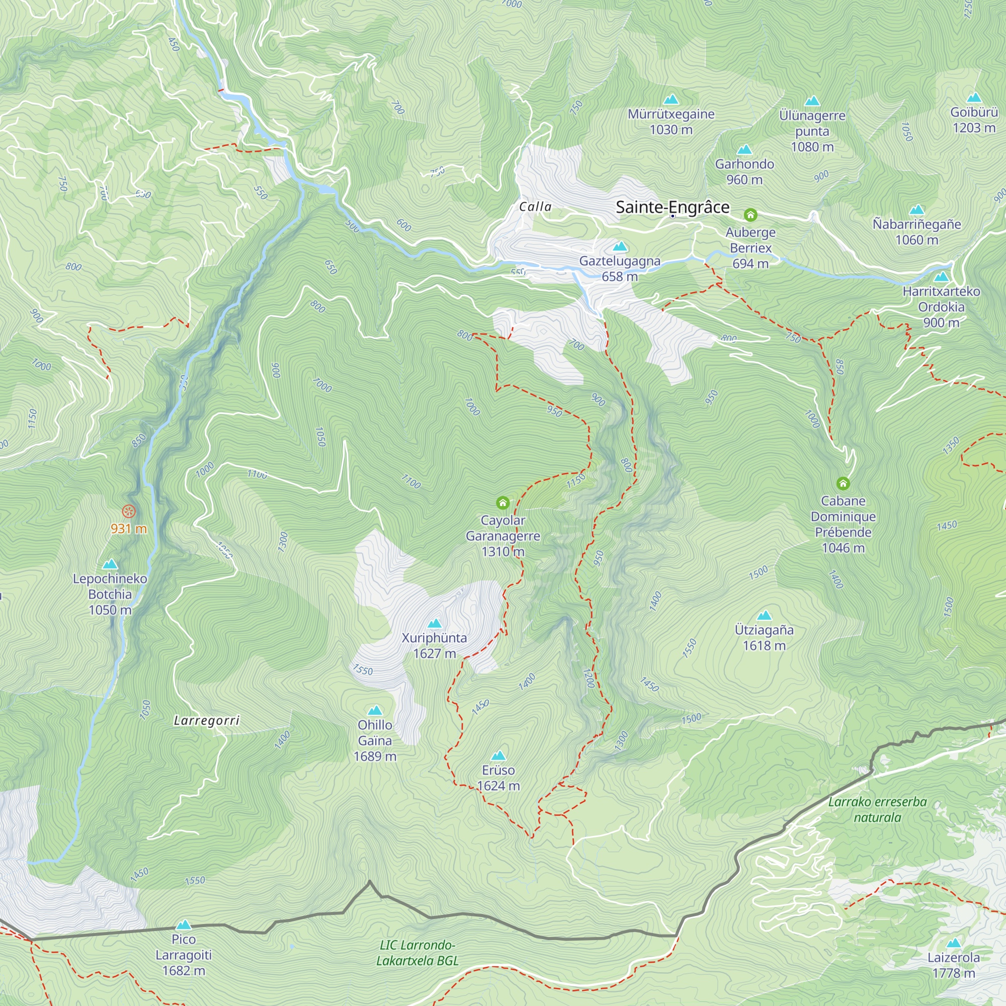 Cayolar Garanagerre map