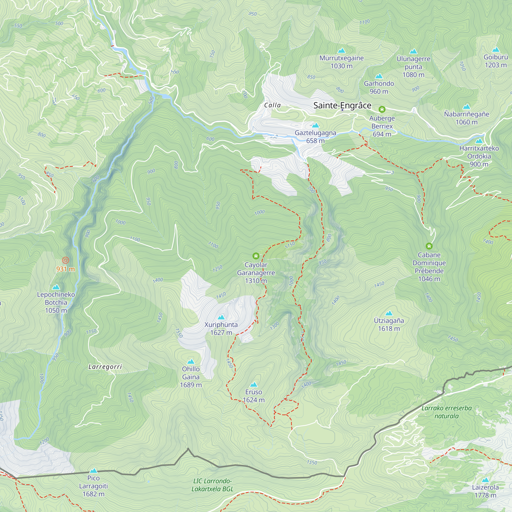 Cayolar Garanagerre map