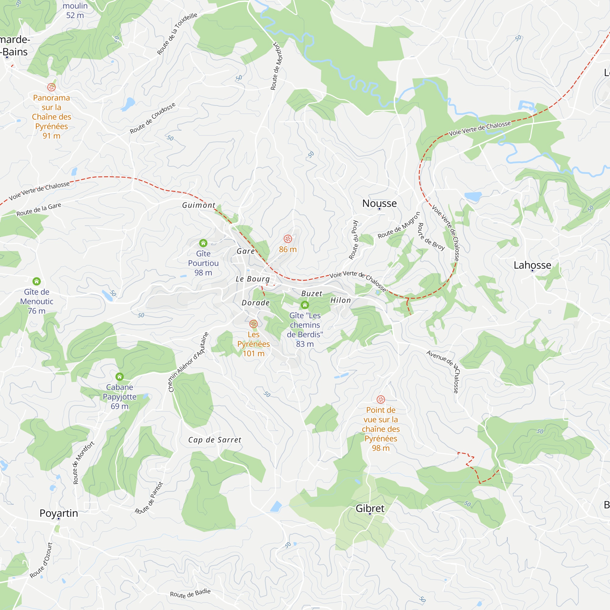 Gîte "Les chemins de Berdis" map