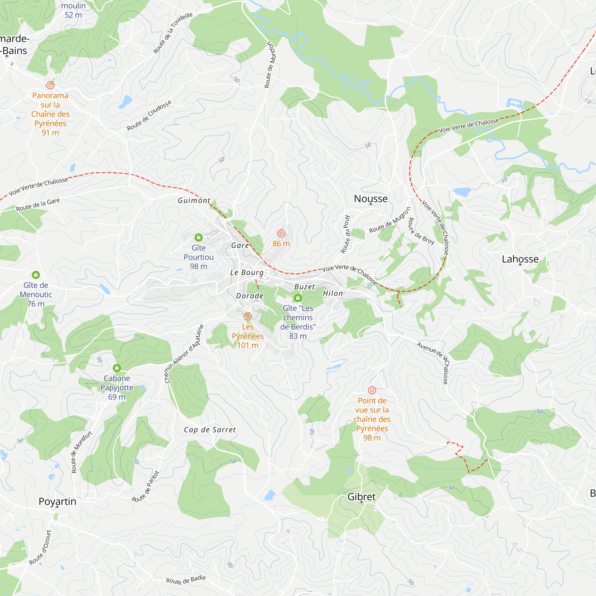 Gîte "Les chemins de Berdis" map