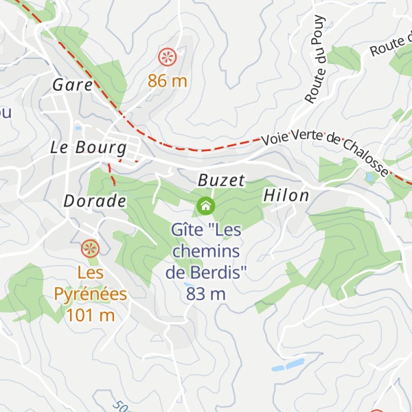 Map of Gîte "Les chemins de Berdis"
