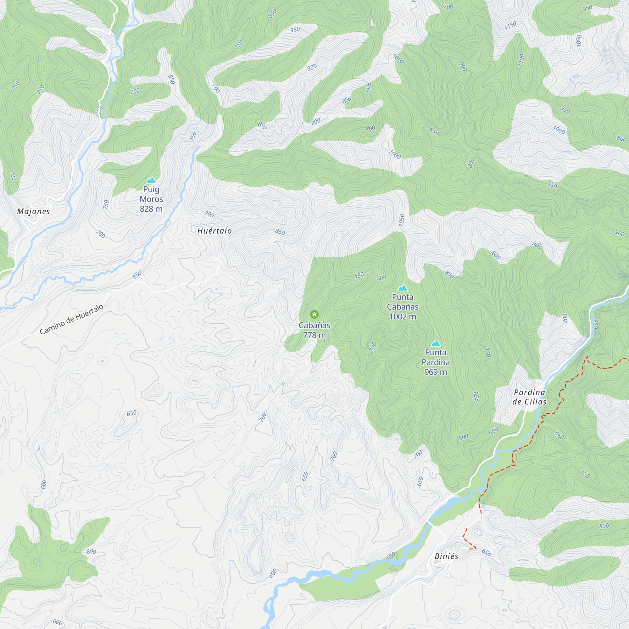 Cabañas map