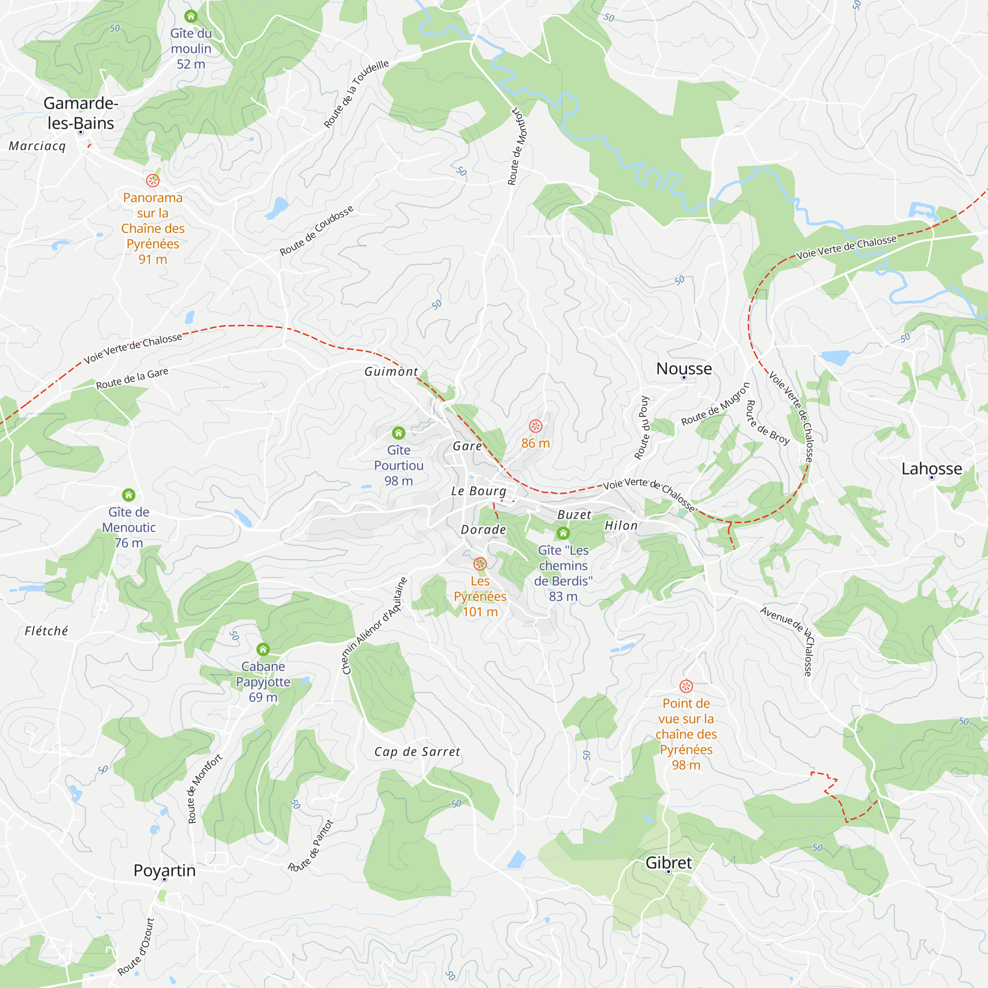 Office de tourisme Terres de Chalosse map