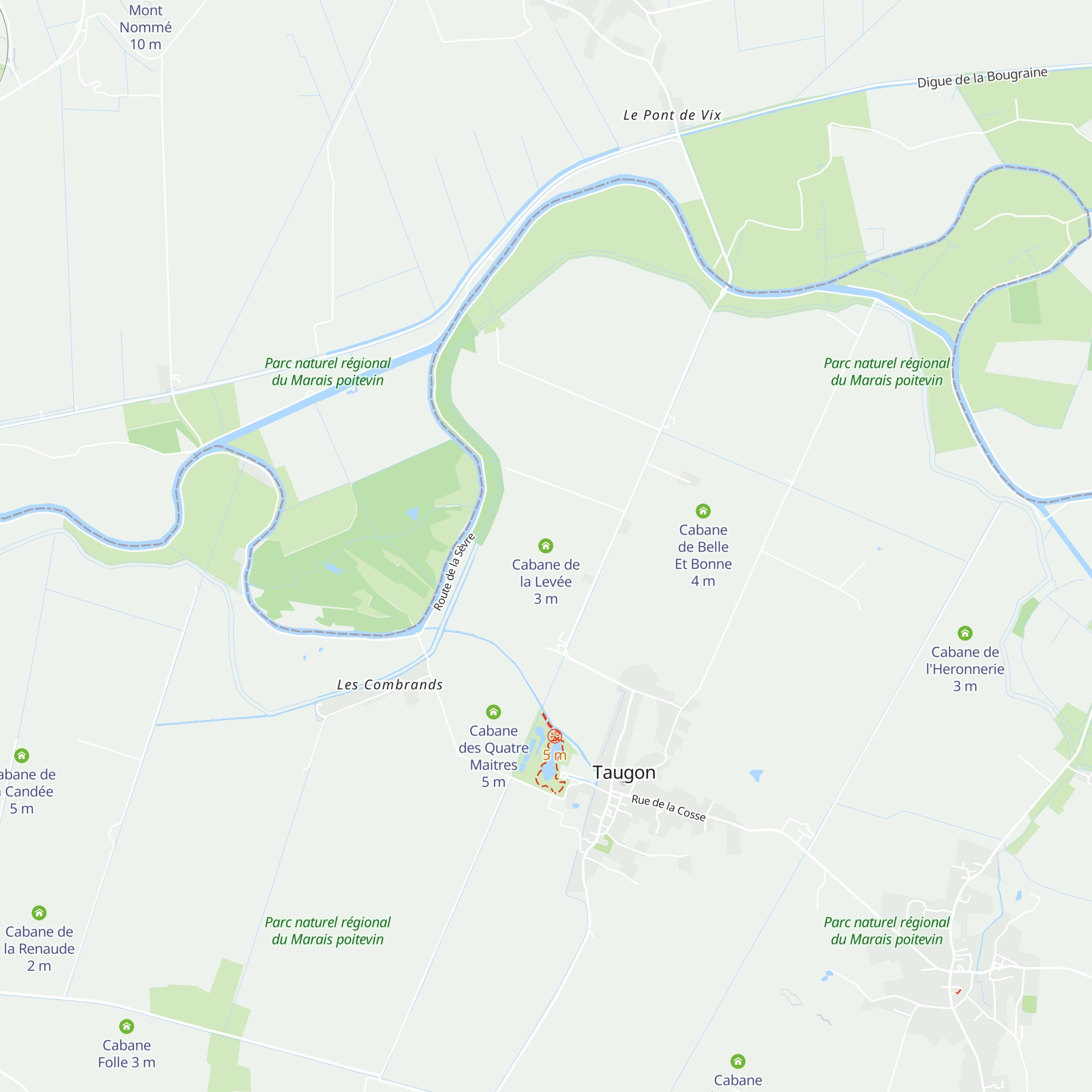Cabane de la Levée map