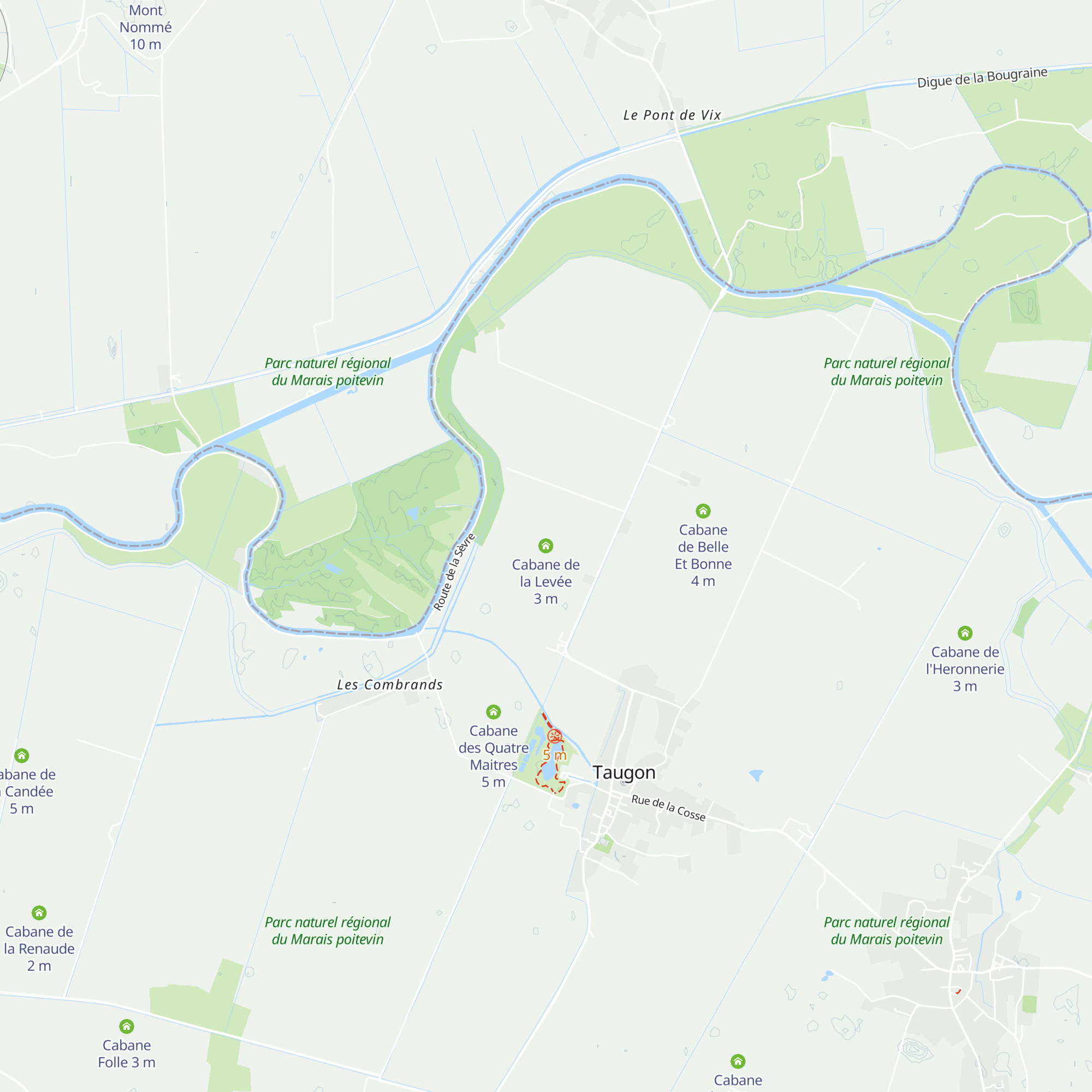 Cabane de la Levée map