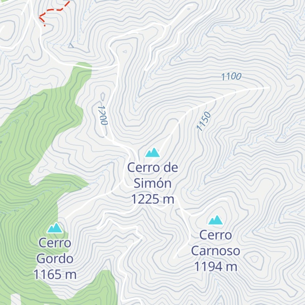 Map of Cerro de Simón