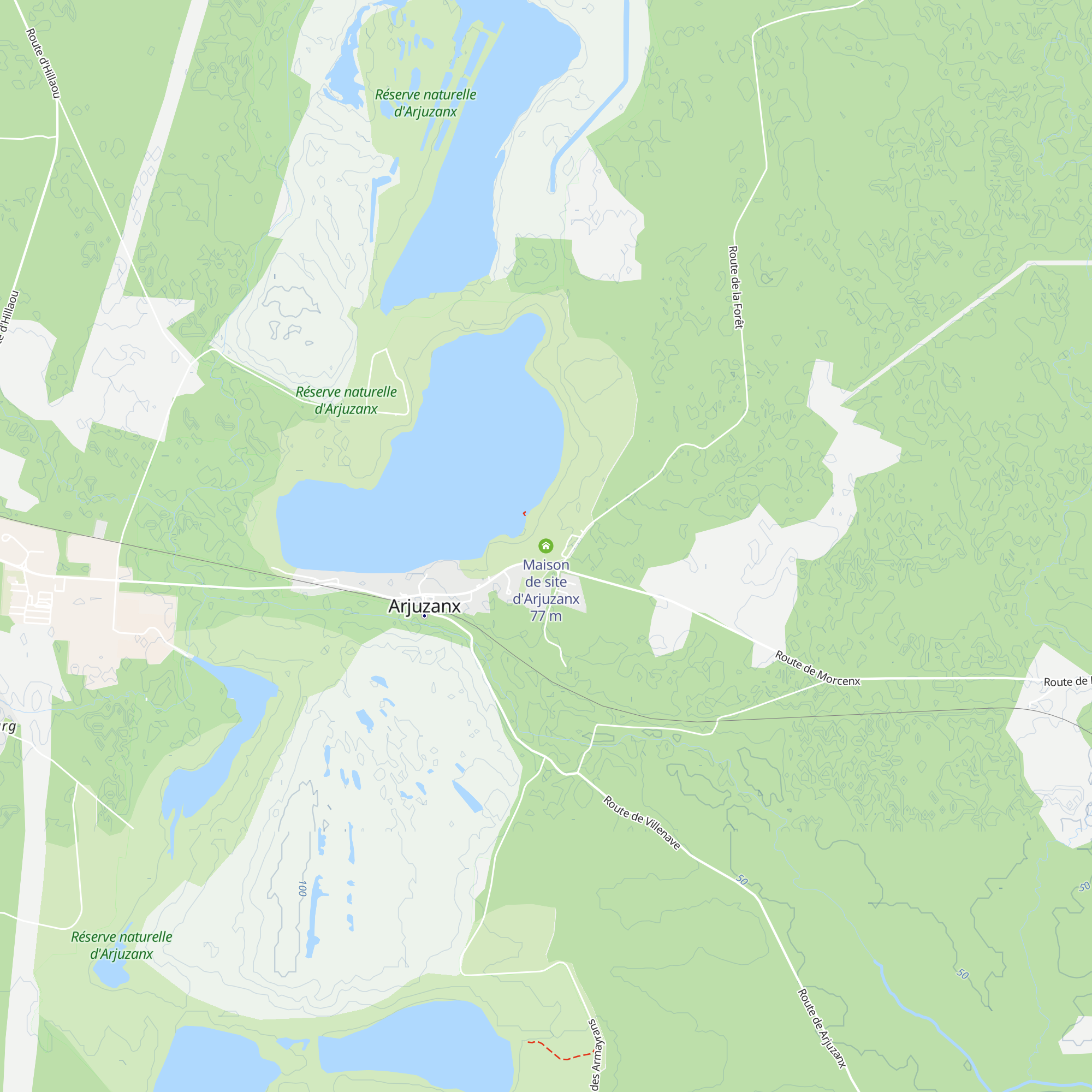 Maison de site d'Arjuzanx map