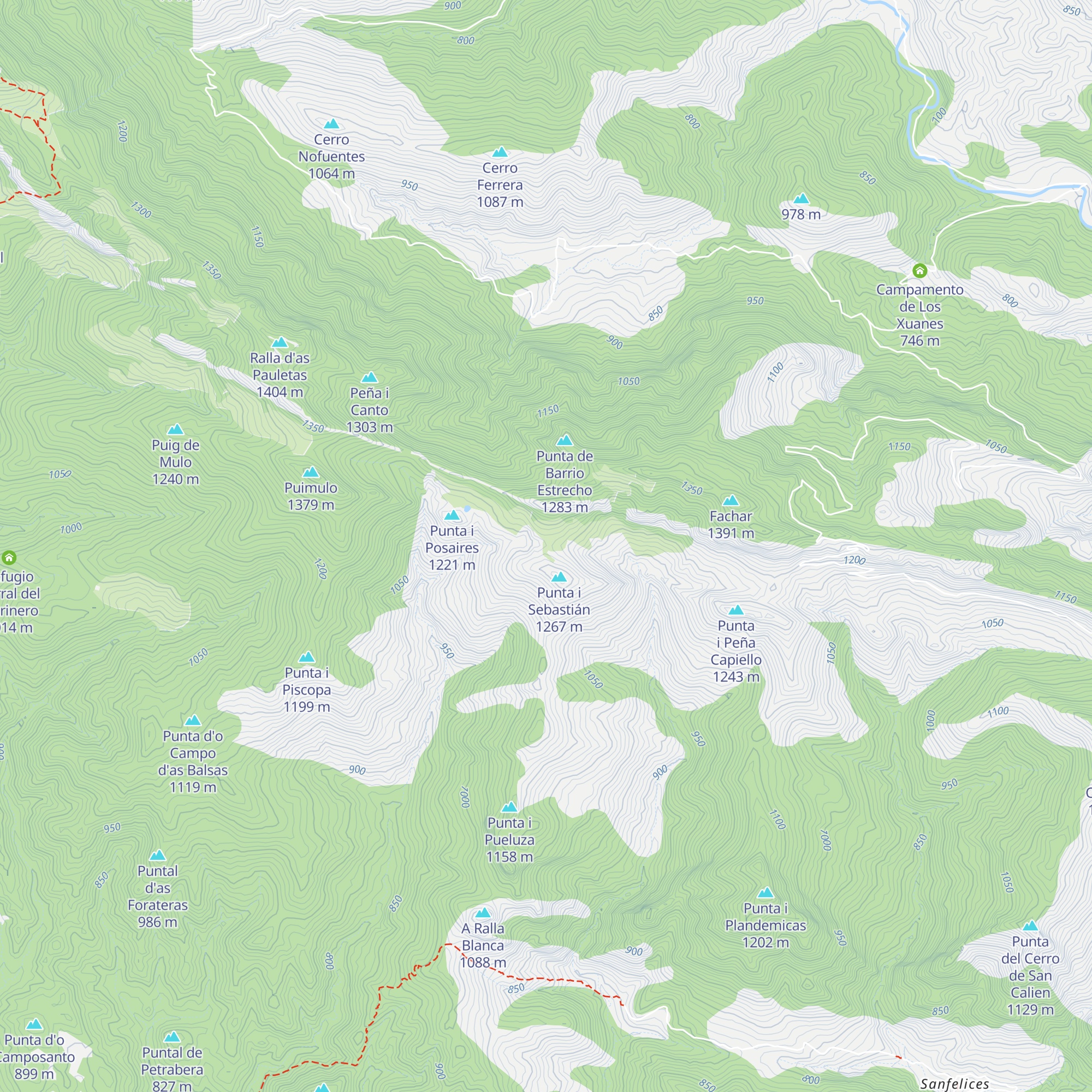 Refugio de Farrigüelo map
