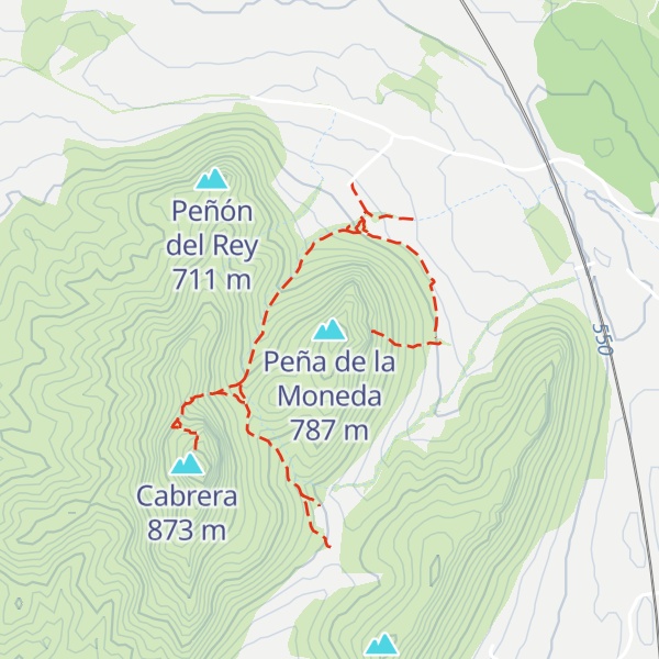 Map of Peña de la Moneda