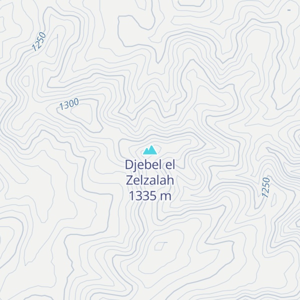 Map of Djebel el Zelzalah