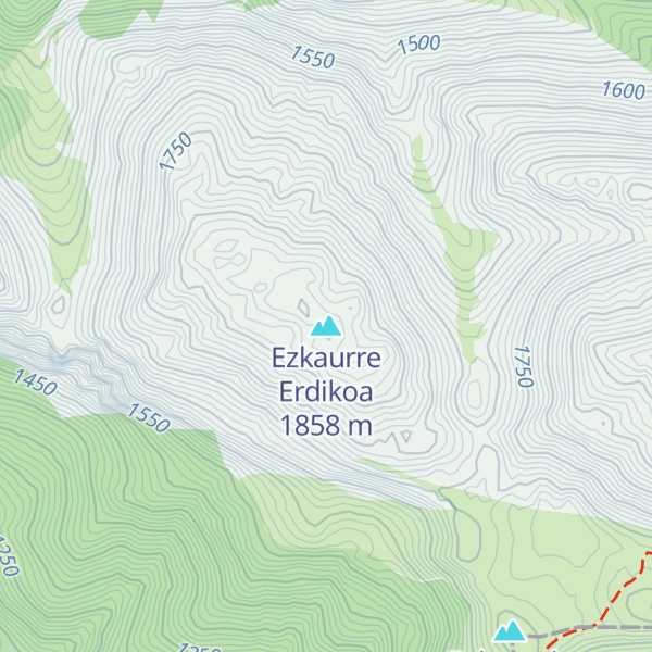Map of Ezkaurre Erdikoa