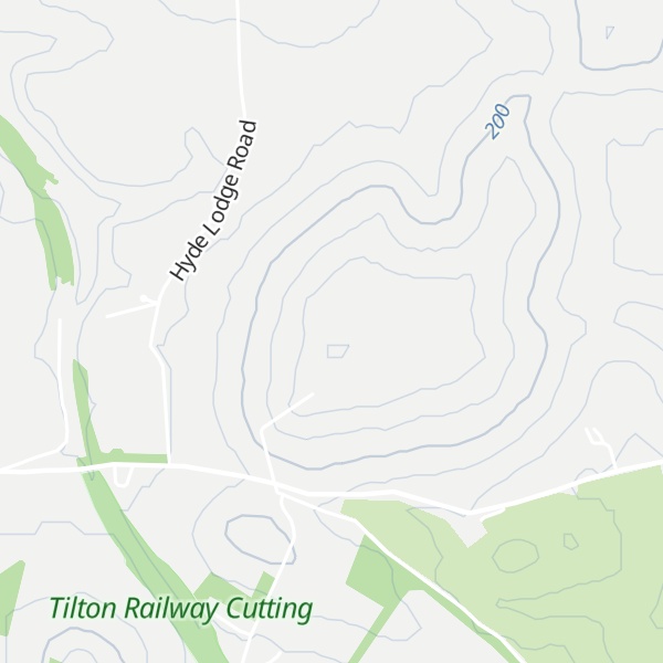 Map of Whatborough Hill