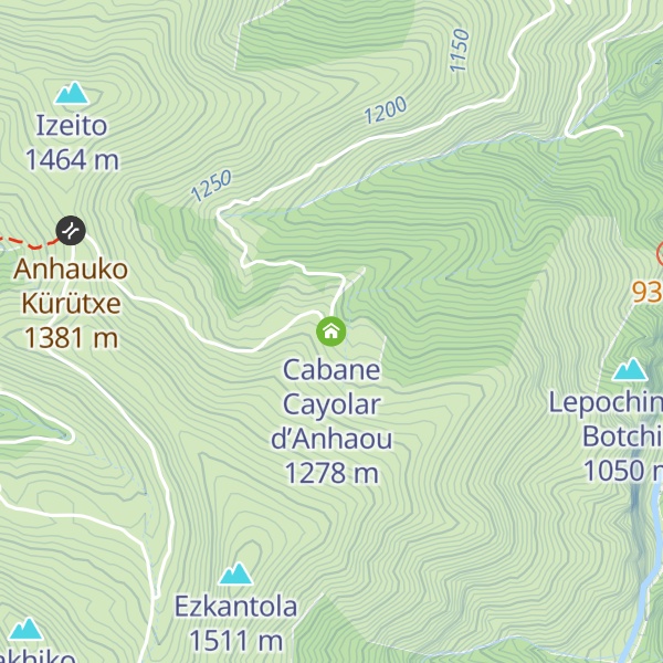 Map of Cabane Cayolar d’Anhaou