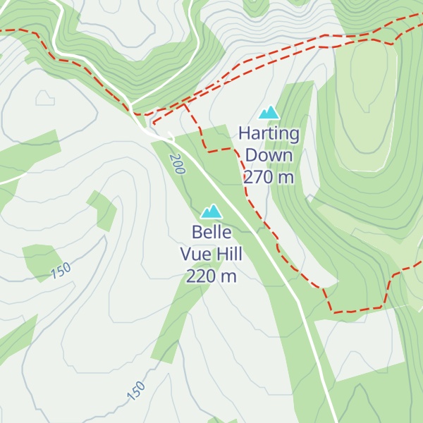 Map of Belle Vue Hill