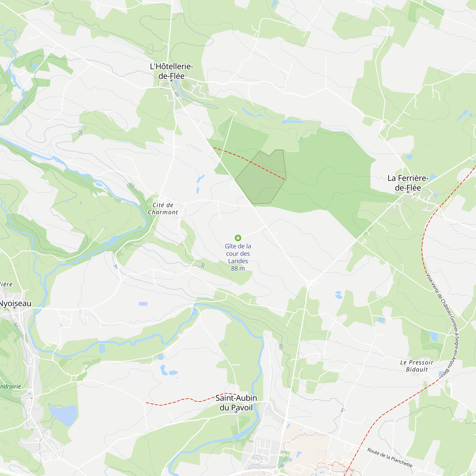 Gîte de la cour des Landes map