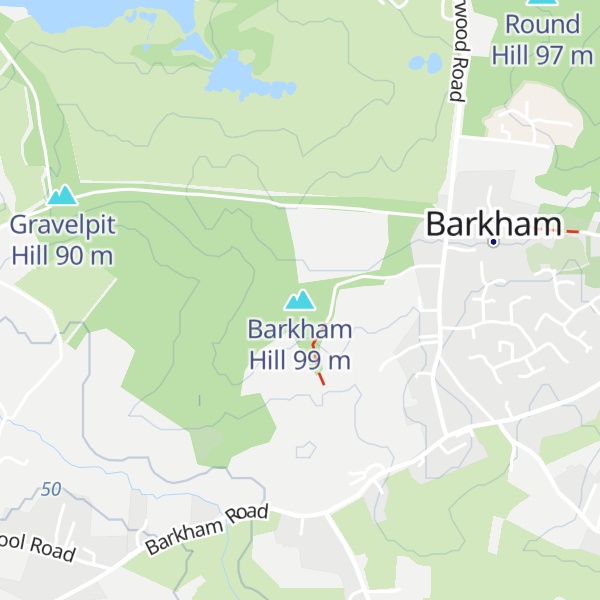 Map of Barkham Hill